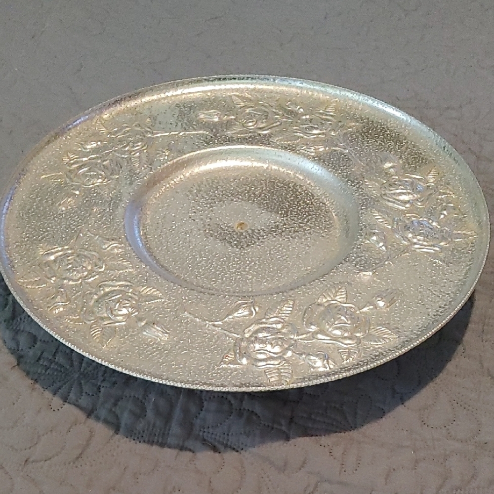 ✅$12 Add On Elegant Aluminum Floral Lazy Susan